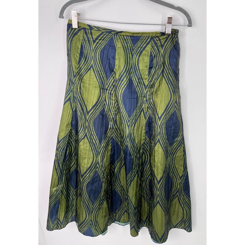Jaclyn Smith Multicolor Geometric Pattern Pull On Midi Skirt Women's Size Medium